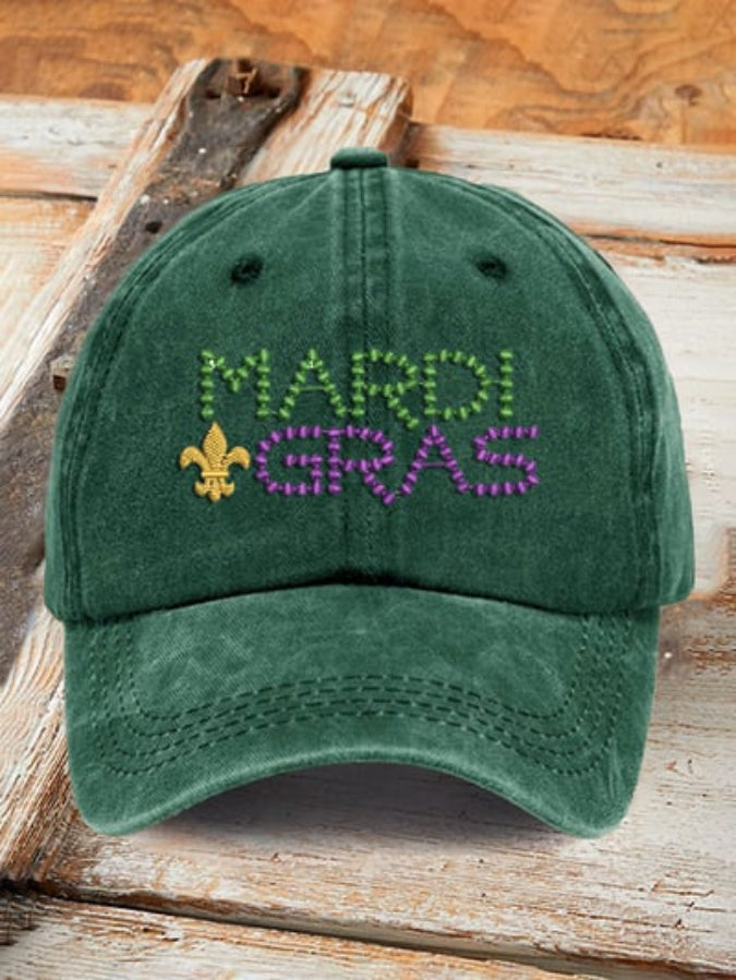 Mardi Gras Printed Baseball Cap