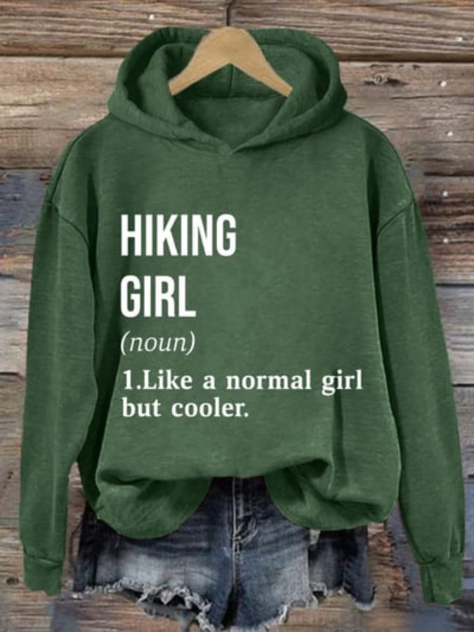 Women's Hiking Girls Printed Long Sleeve Hoodie