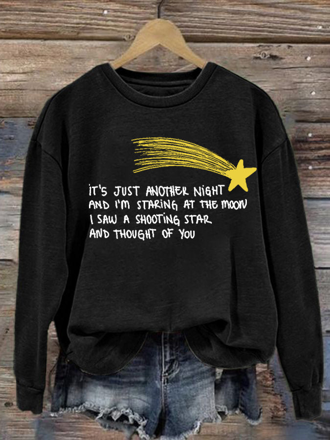 Women's It's Just Another Night Printed Casual Sweatshirt