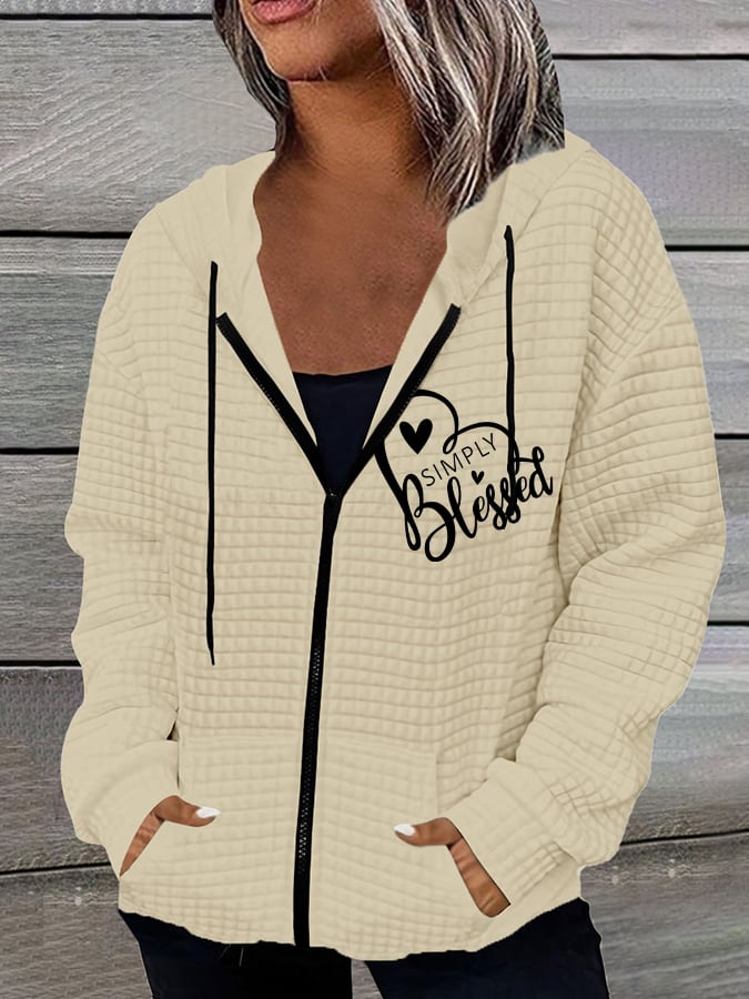 Women's Simply Blessed Relaxed Waffle Hoodie