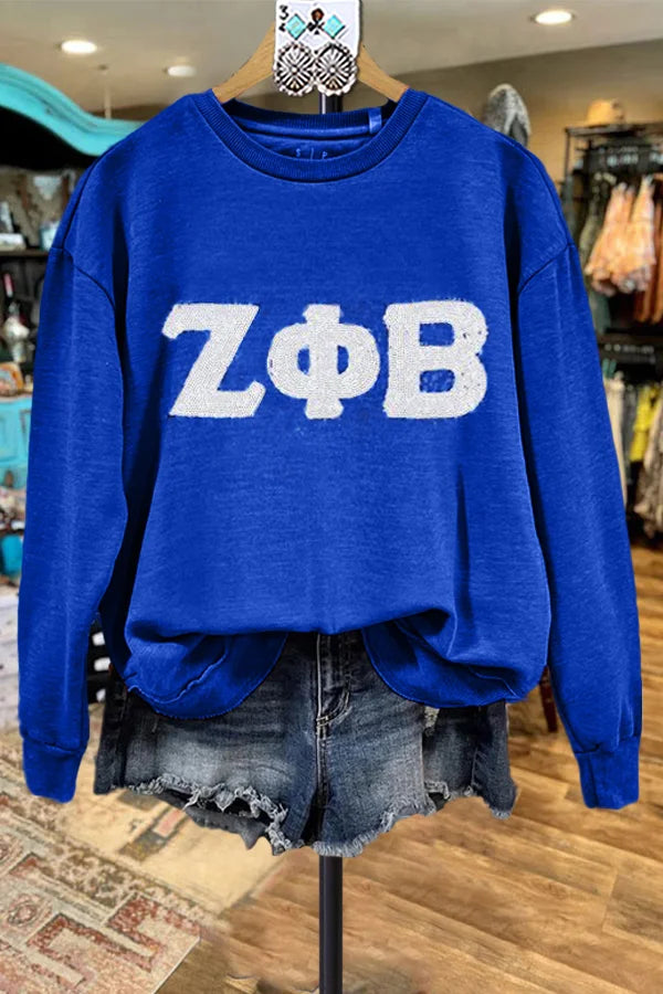 Women's Zeta Phi Beta Print Long Sleeve Sweatshirt