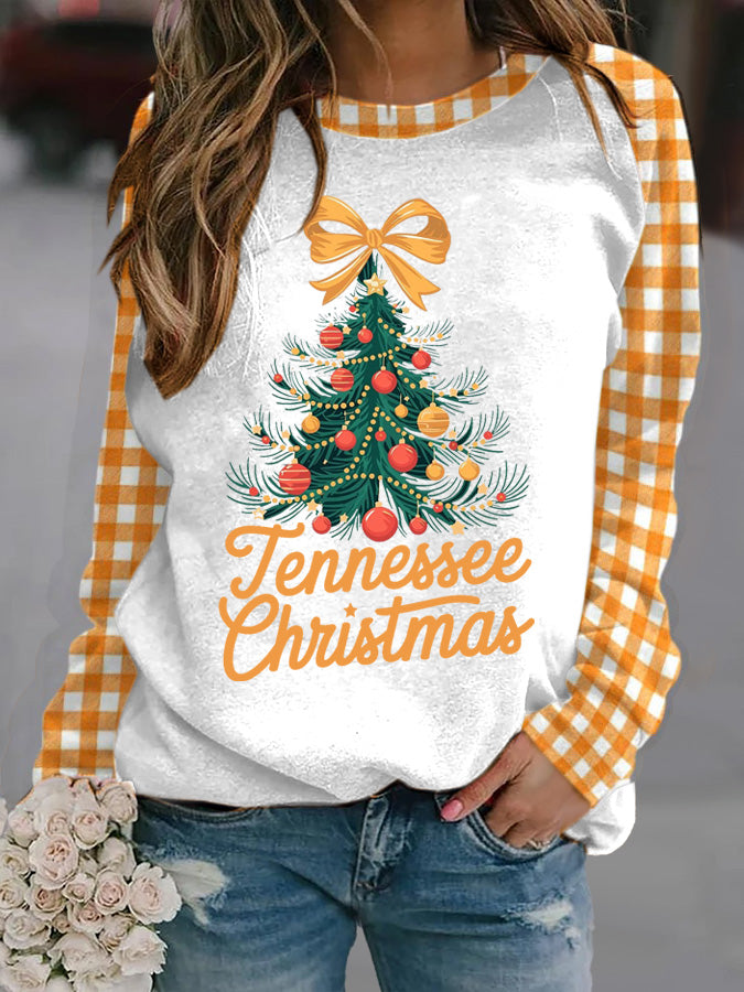 Women's Tennessee Christmas Print Sweatshirt