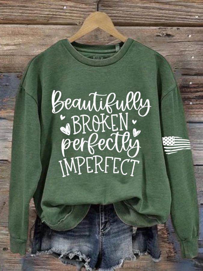 Women's Country Music Print Crew Neck Sweatshirt