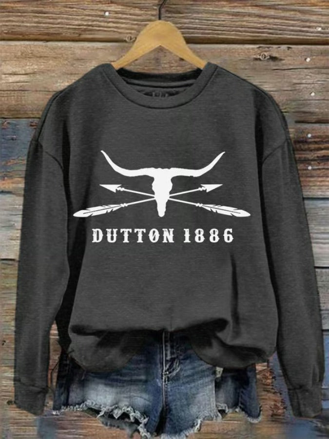 Women's Dutton 1886 Print Crew Neck Sweatshirt