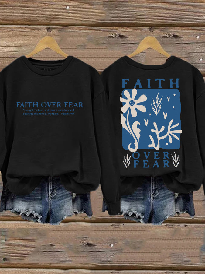 Women's Faith Printed Casual Sweatshirt