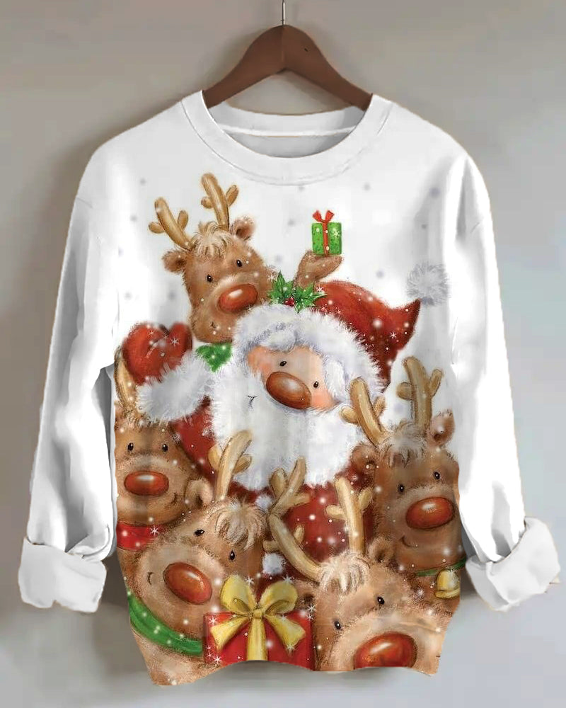 Süßes Sweatshirt im Weihnachtsstil für Damen