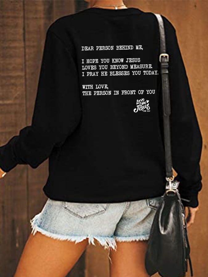 Women's Love Like Jesus Print Sweatshirt