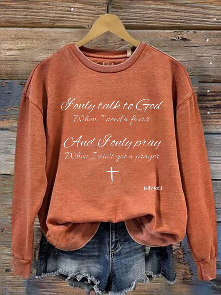 Women's Casual Country Music Print Crew Neck Sweatshirt