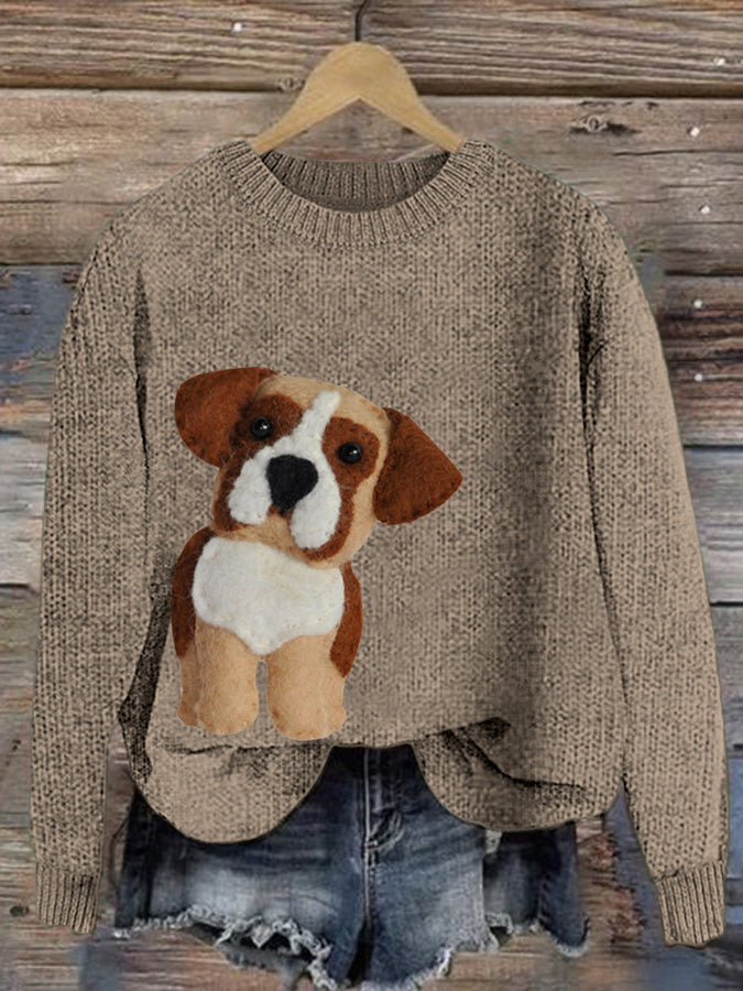 Cute Dog Art Cozy Sweater