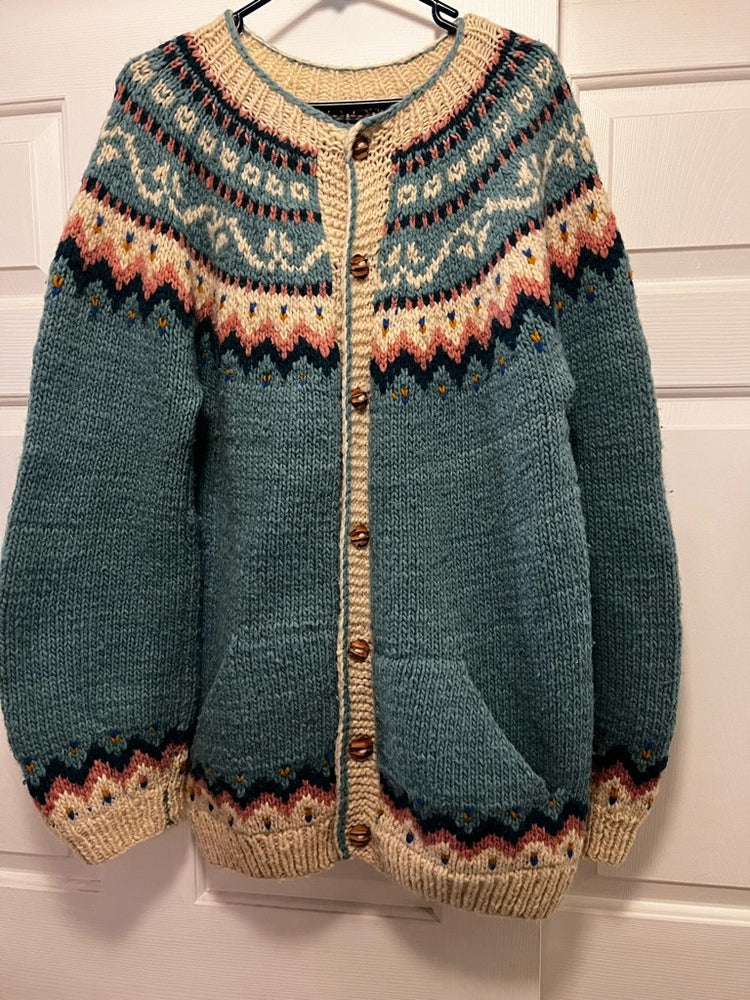 Vintage Fair Isle Sweater Cardigan