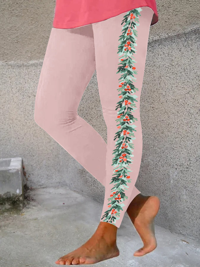 Women's Christmas Style Print Skinny Leggings