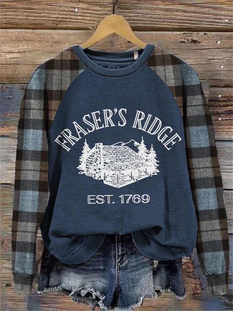 Historical Tv Show Inspired Vintage Plaid Raglan Sweatshirt