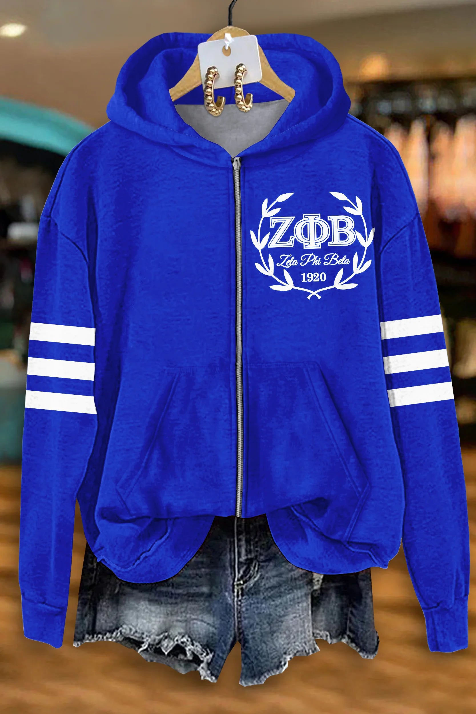 Women's Zeta Phi Beta Print Long Sleeve Sweatshirt