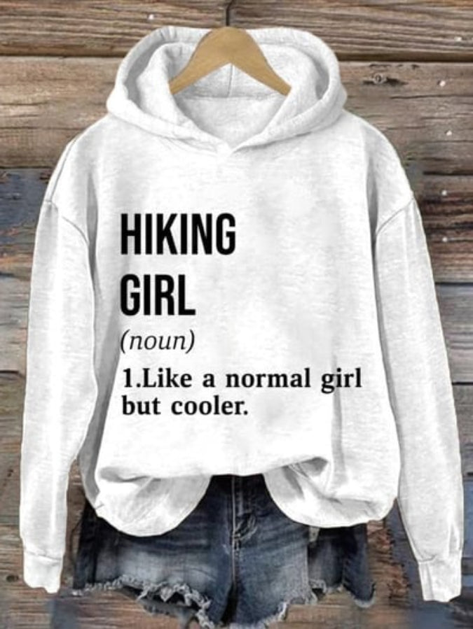 Women's Hiking Girls Printed Long Sleeve Hoodie