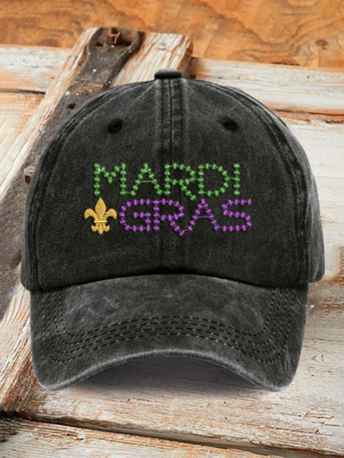 Mardi Gras Printed Baseball Cap