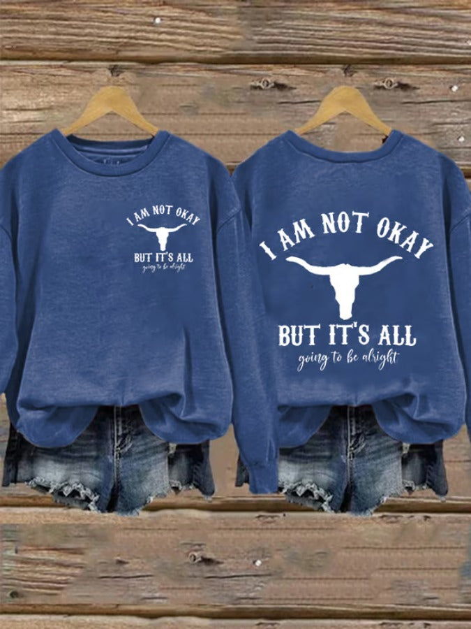 Women's Country Music Print casual Sweatshirt