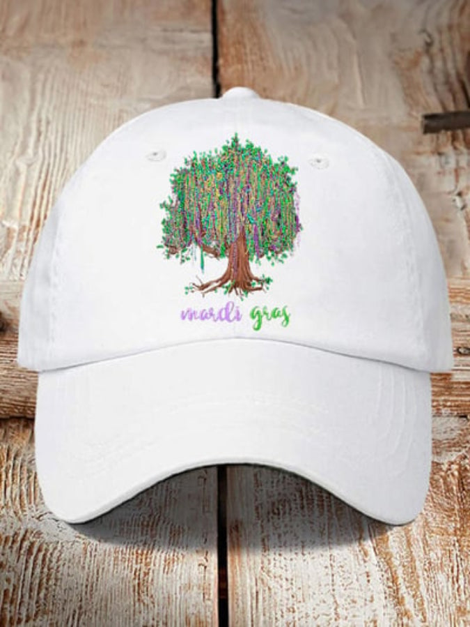 Unisex Mardi Gras Beads Tree Hat