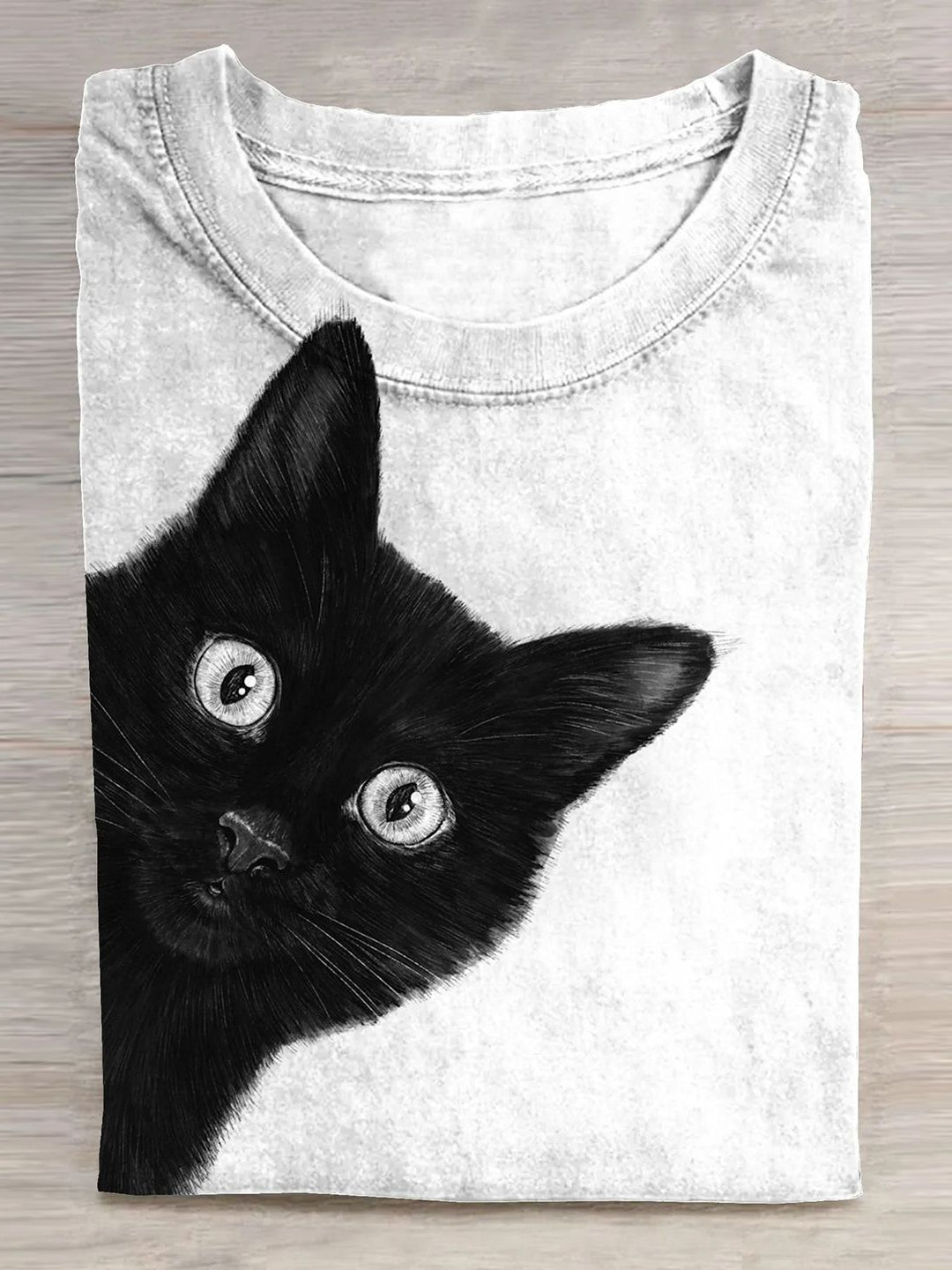 Women's Cute Cat Printed T-shirt