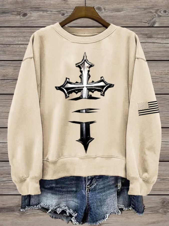 Women's Faith Printed Long Sleeve Sweatshirt