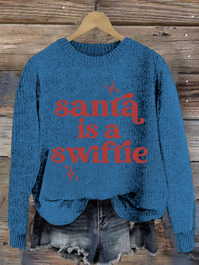 Santa Is A Swiftie Weihnachtspullover für Damen