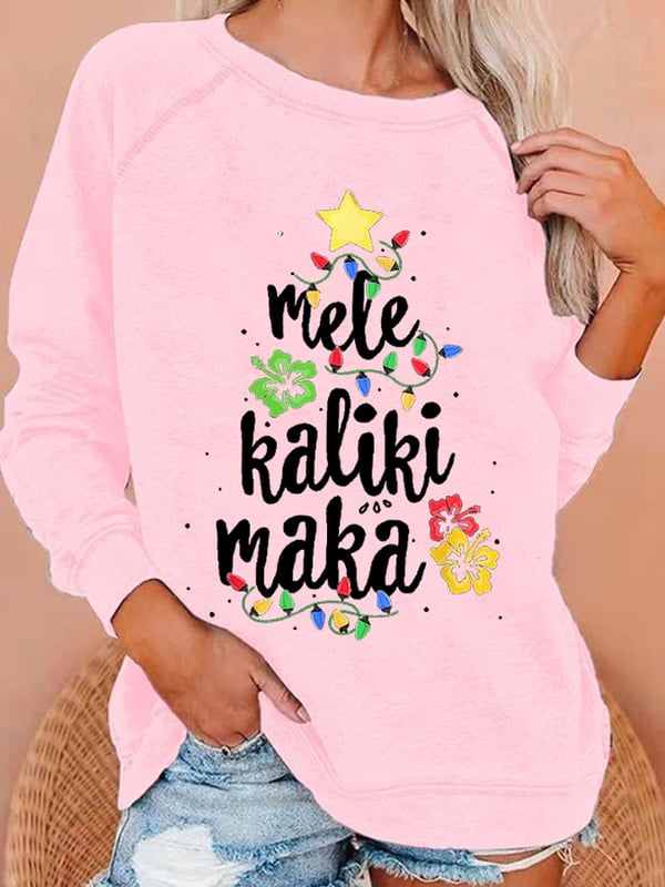 Women'S Christmas Print Casual Sweatshirt