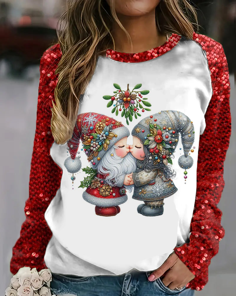 Women's Christmas Print Casual Sweatshirt