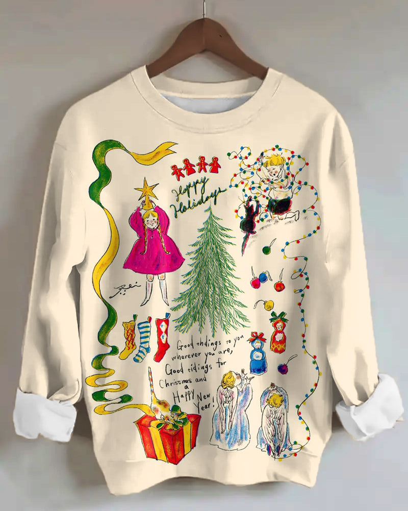 Women's Cute Christmas Style Sweatshirt