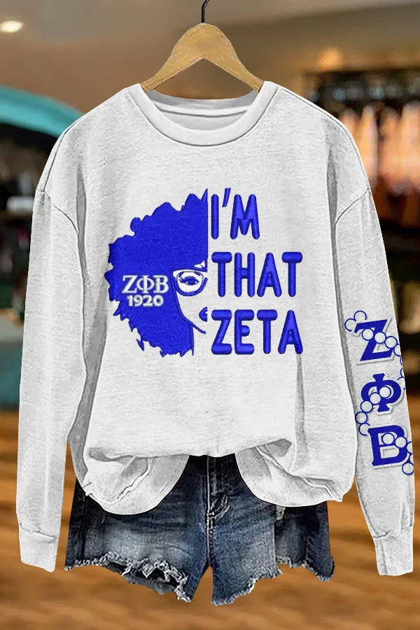 Women's Zeta Phi Beta Print Long Sleeve Sweatshirt