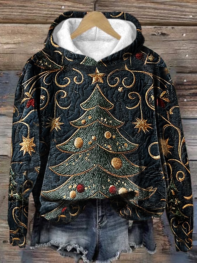 Lässiges Sweatshirt mit Weihnachtsdruck für Damen