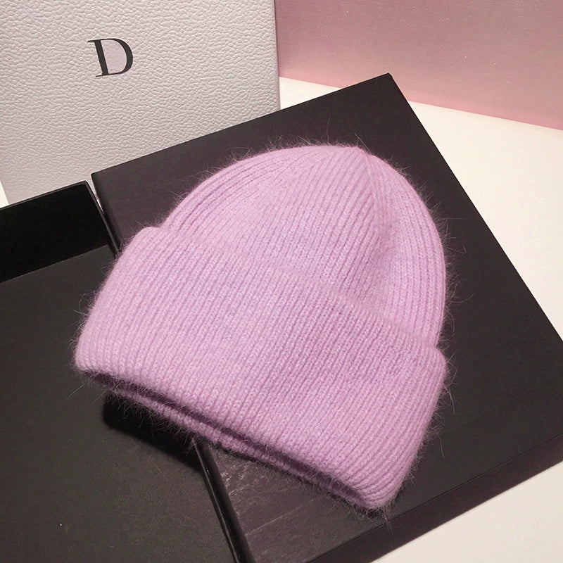 Women's Solid Color Knitted Woolen Hat