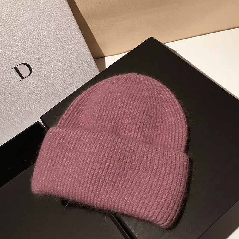 Women's Solid Color Knitted Woolen Hat