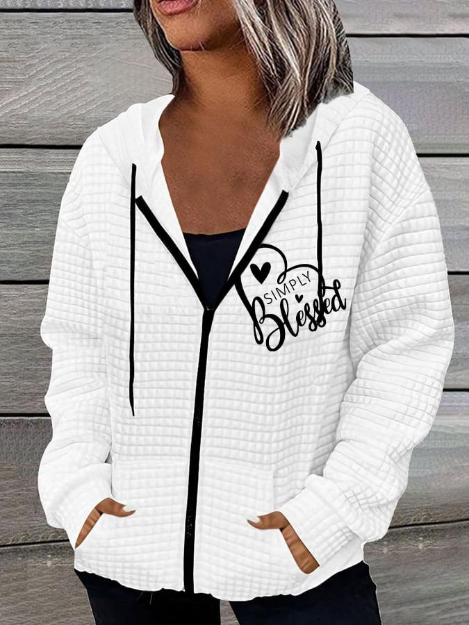 Women's Simply Blessed Relaxed Waffle Hoodie