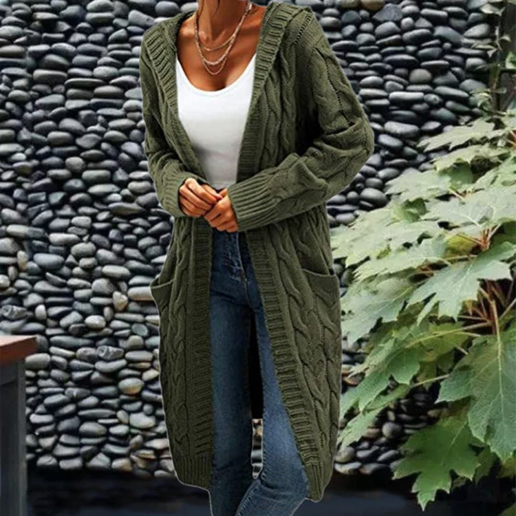 Women's Solid  Long Sleeve Cardigan