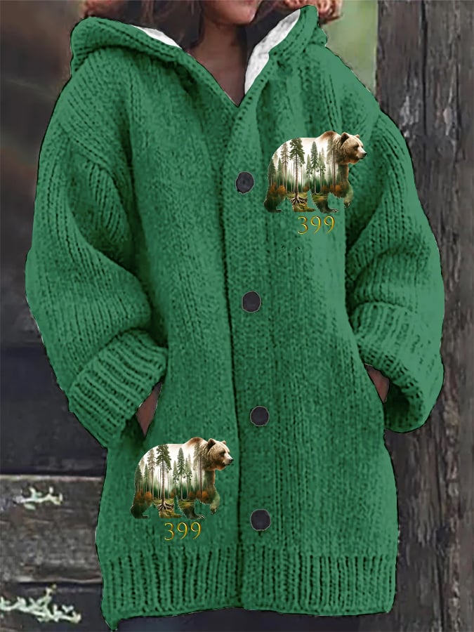 Women's Grizzly 399 Forever The Queen Of The Tetons Knitted Jacket