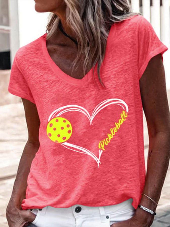 Women's Pickleball V-Neck T-Shirt