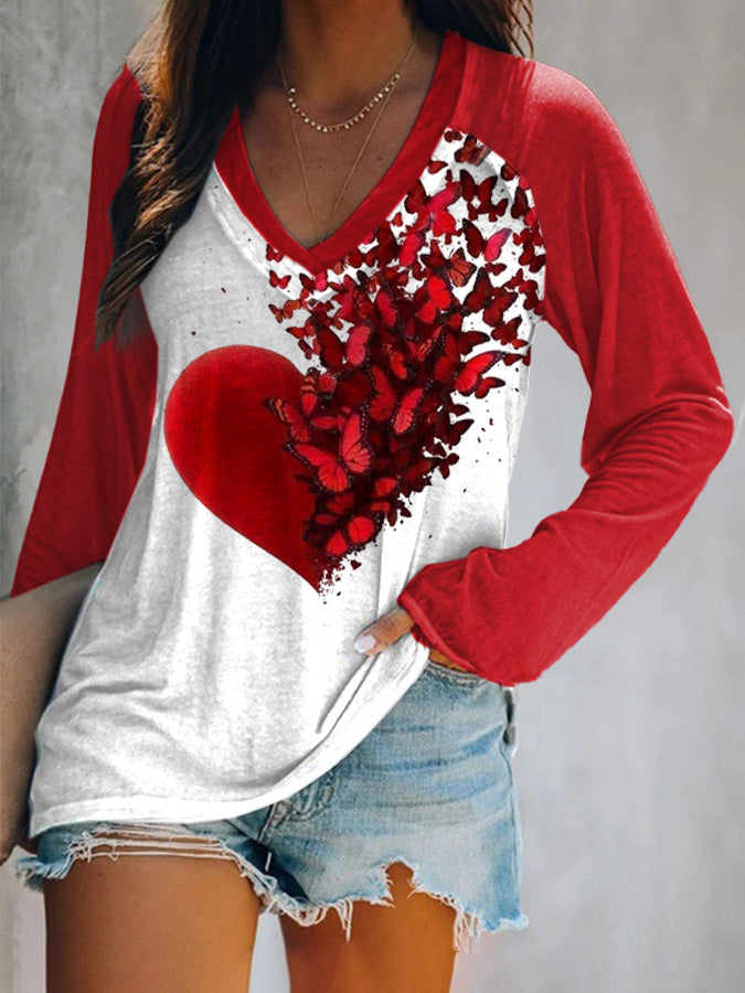 Women's Valentine's Day Heart Casual Top