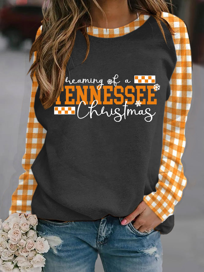 Women's Tennessee Christmas Print Sweatshirt