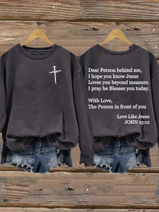 Women's Faith Printed Casual Sweatshirt