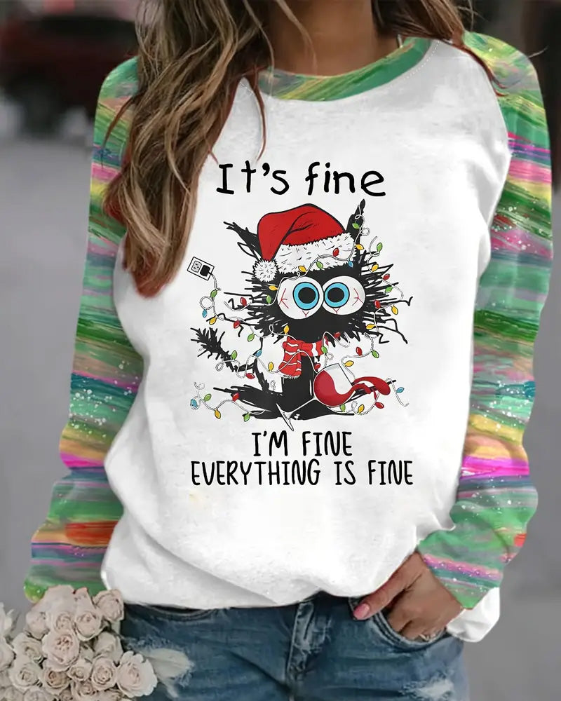 Women's Christmas Style Print Casual Sweatshirt