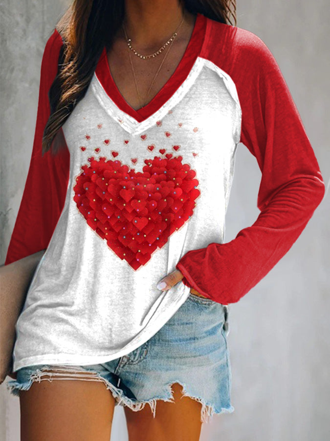 Women's Valentine's Day Heart Casual Top