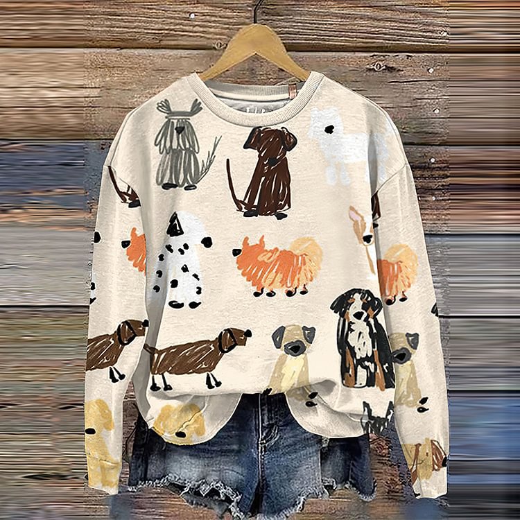 Women's Animal Style Print Sweatshirt