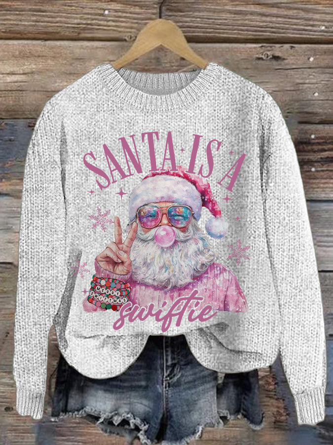 Santa Is A Swiftie Weihnachtspullover für Damen