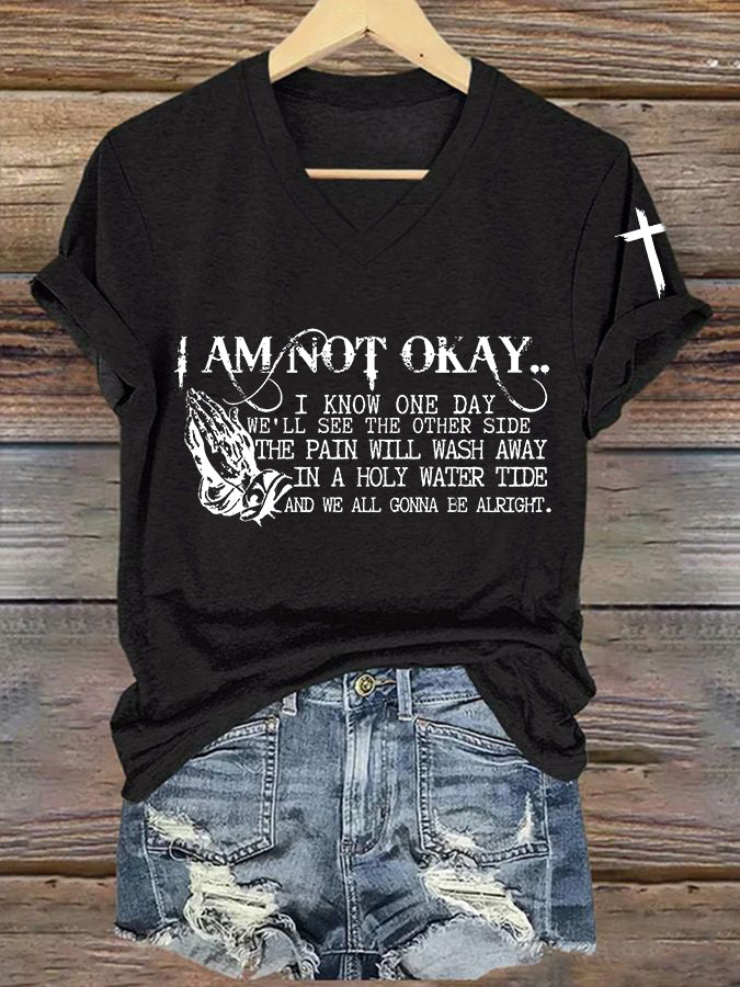 Women's I’m Not Okay Print T-Shirt