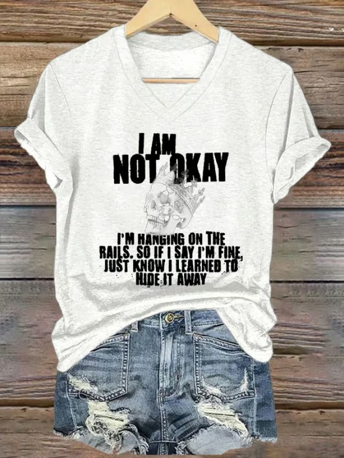 Women's Country Music I Am Not Okay Print T-Shirt