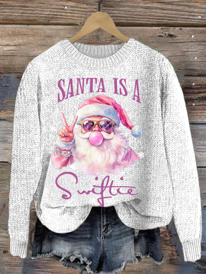 Santa Is A Swiftie Weihnachtspullover für Damen