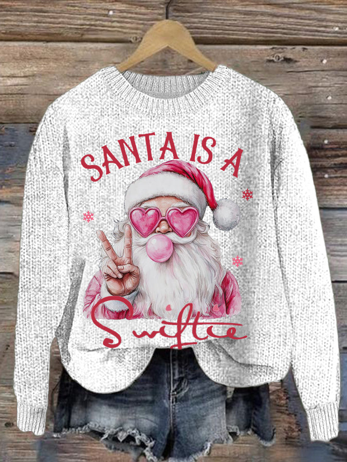 Santa Is A Swiftie Weihnachtspullover für Damen