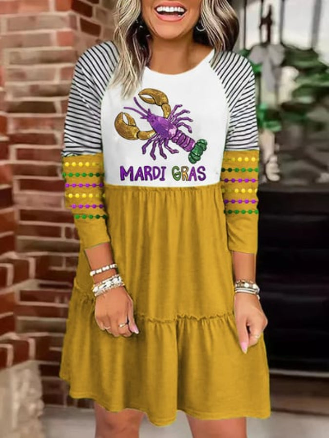 Women's Casual Carnival Contrast Lobster Dress