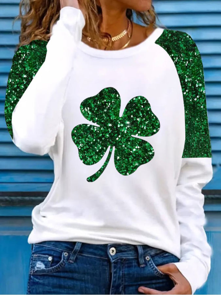 Women'S St. Patrick'S Day Irish Print Crew Neck T-Shirt