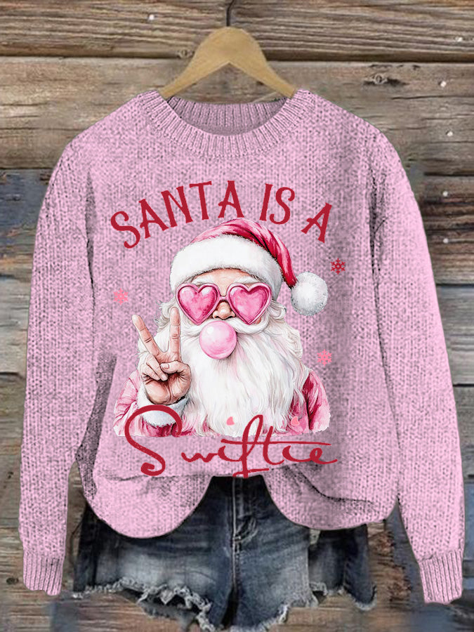 Santa Is A Swiftie Weihnachtspullover für Damen