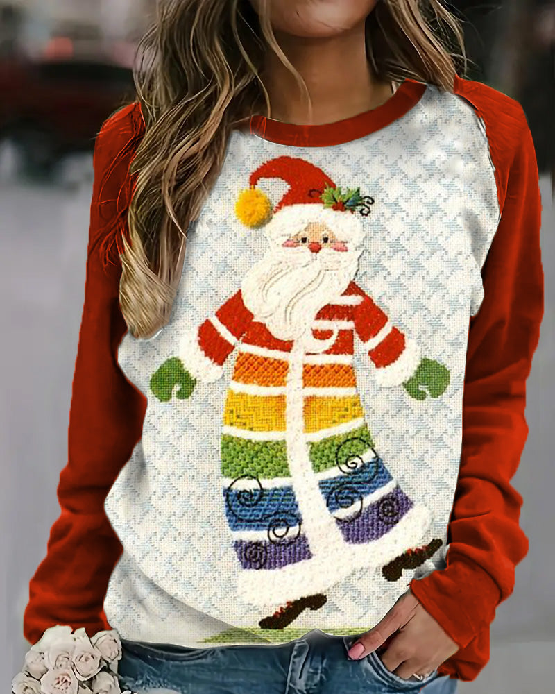 Women's Christmas Style Print Casual Sweatshirt